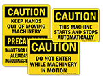 Machine Caution Signs