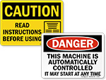 Machine Safety Signs