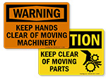 Moving Machinery Signs