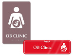 OB Clinic Door Signs