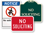 No Soliciting Signs