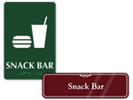 Snack Bar Door Signs