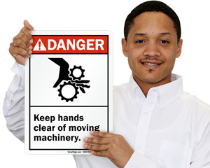 Danger Keep Hands Away Sign