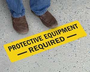 Protective Equipment Floor Sign