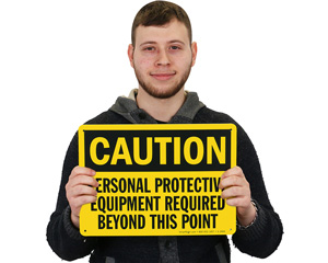 Caution PPE Warning