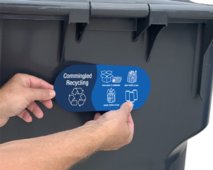 Commingled Recycling Sticker