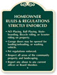 Custom Homeowner Rules And Regulations Sign SignatureSign