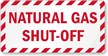 Natural Gas Shut Off Label