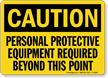 Caution Personal Protective Equipment Required Sign