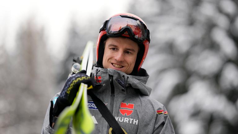 Deutschlands Karl Geiger bei der Vierschanzentournee in Bischofshofen