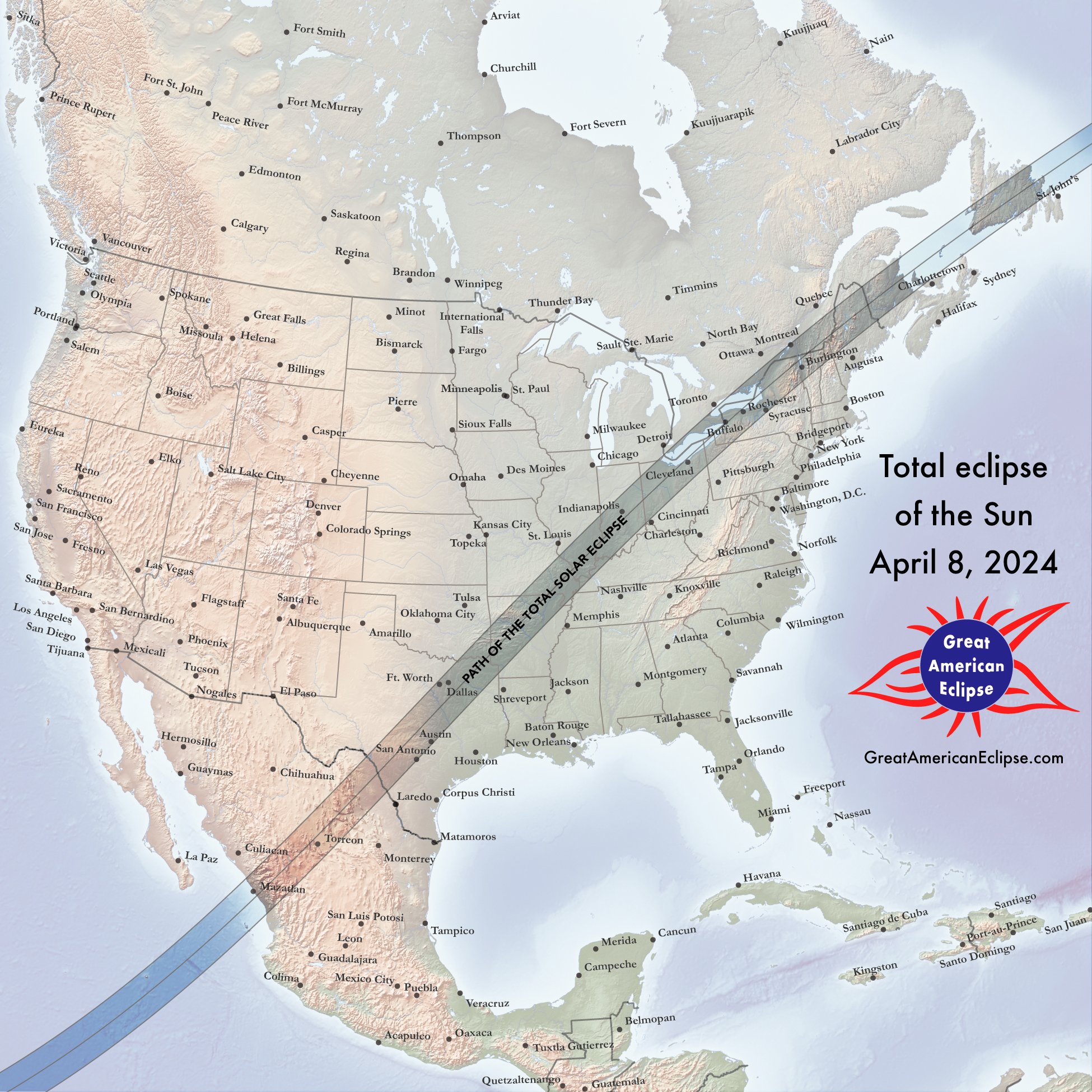 Solar eclipse 2024 Illinois Map