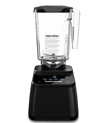 Blendtec Designer 625 Blender - WildSide+ Jar (90 oz) - Professional-Grade Power - 4 Pre-Programmed Cycles - 6-Speeds - Black (Renewed)