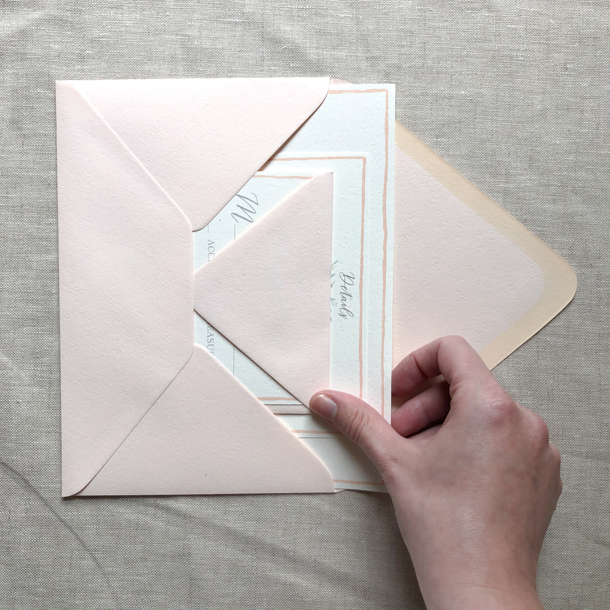 How to assemble your wedding invitations | Ladybird Paper Co.