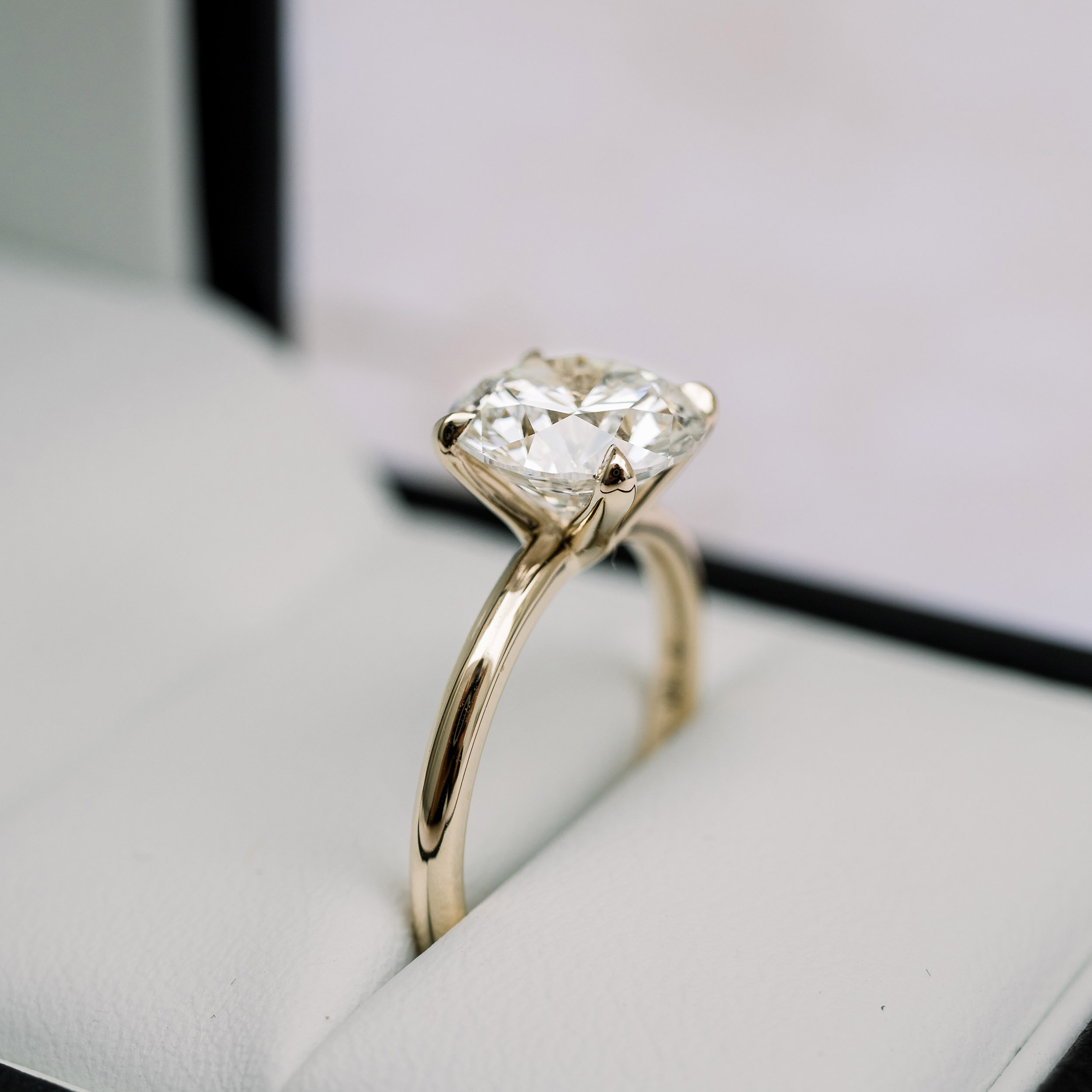 Round Classic Four Prong Solitaire | Custom Lab Diamond Engagement Ring