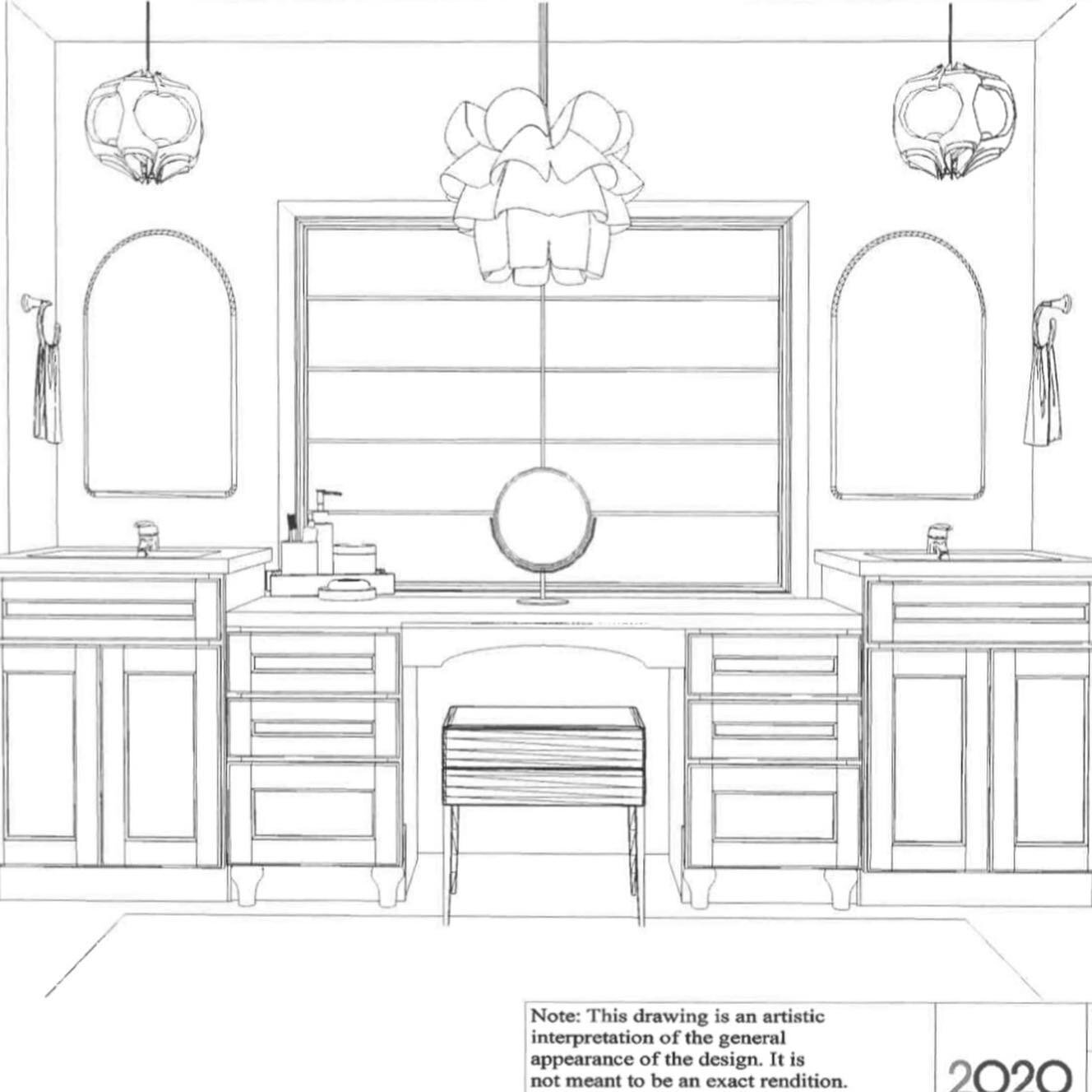 We had our last demo day at our personal house today and it feels gooood. We demo&rsquo;ed this guest bath and have big plans for it. We&rsquo;re switching the floorplan around - see the rendering for what the vanities will look like! Swipe to see th