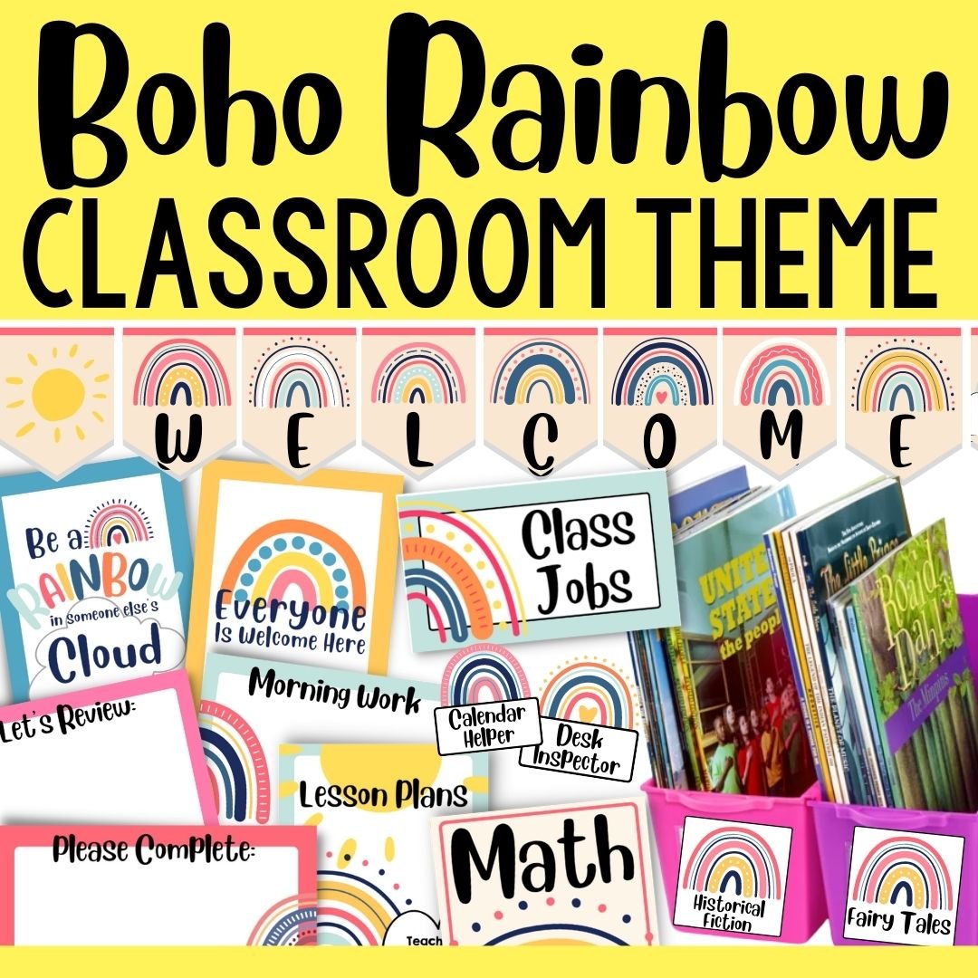 Boho Rainbow Classroom Theme