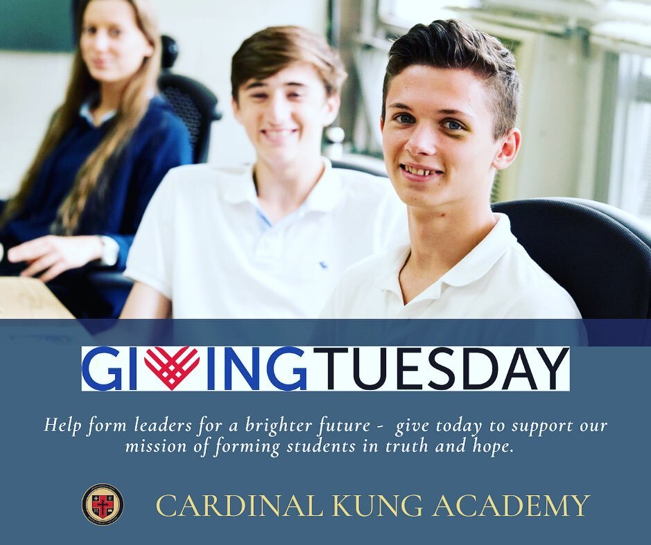 It&rsquo;s #GivingTuesday- please remember Cardinal Kung Academy and its vital mission of classical education...... &ldquo;Education is the food of youth, the delight of old age, the ornament of prosperity, the refuge and comfort of adversity, and th