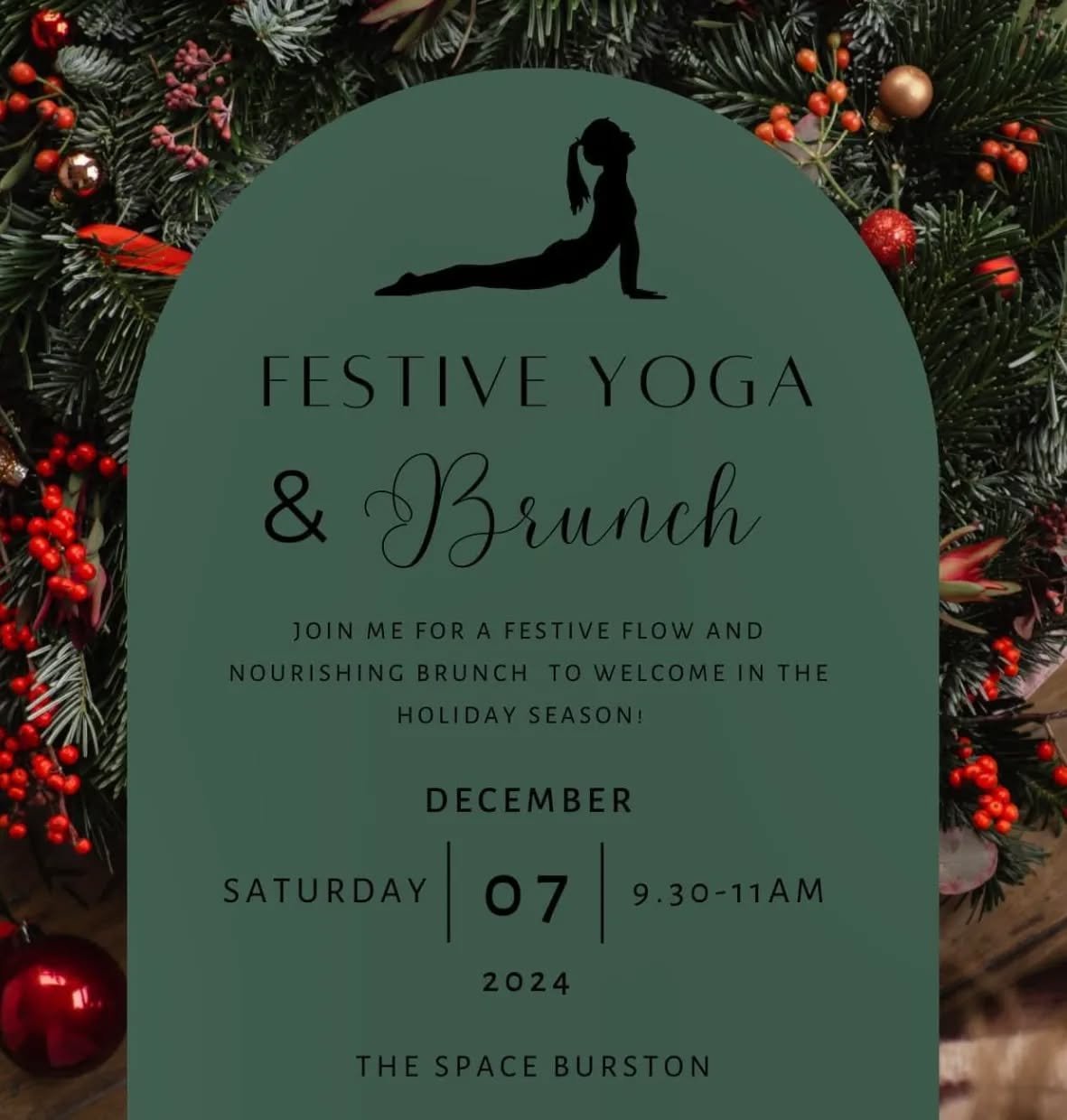 What better way to get in the festive mood AND nourish your mind &amp; body? 

Join @yogawithissy_ for this cosy event, which will leave you feeling rejuvenated and ready to take on the rest of your Christmas prep.

Bring your friends for a wholesome