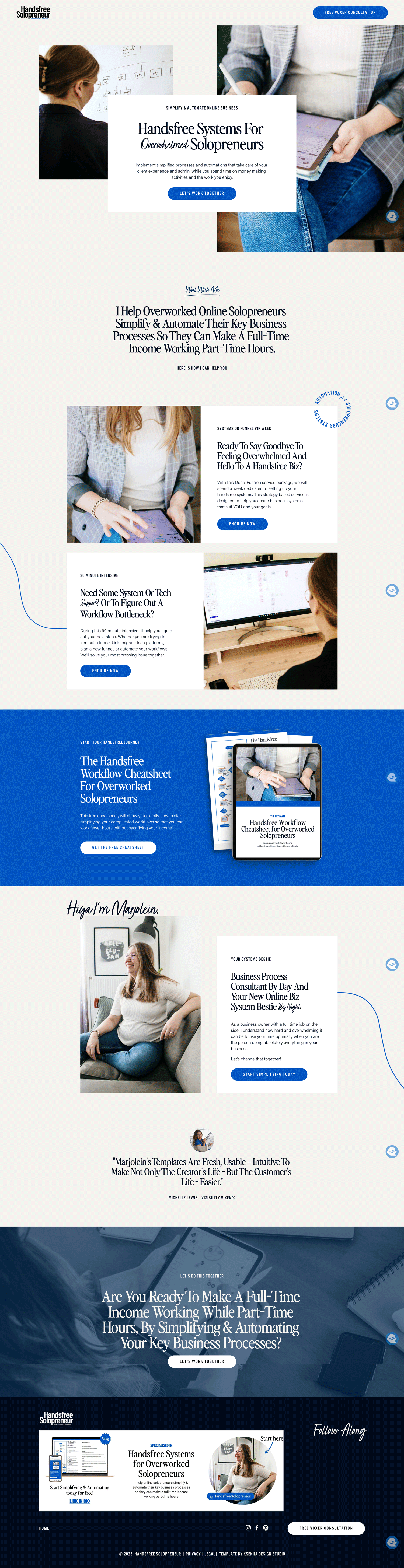 Website Template Squarespace 7.1 / Designer Personal Portfolio Site for Service / coaching template / Female Coach website Business Website