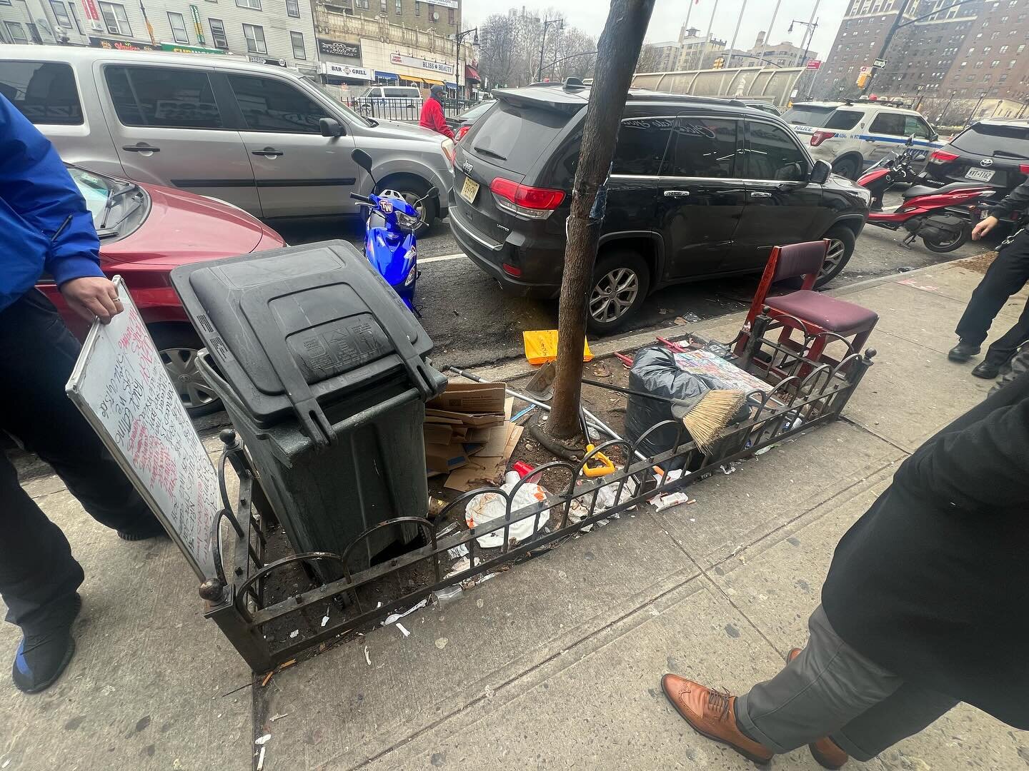 Yes there is so much more work to do but today we had a walk-thru with @nycsanitation and @nypd and finally addressed an eyesore and quality of life issue in front of an illegal smoke shop. We were able to get @nycsanitation to clean up the tree pit 