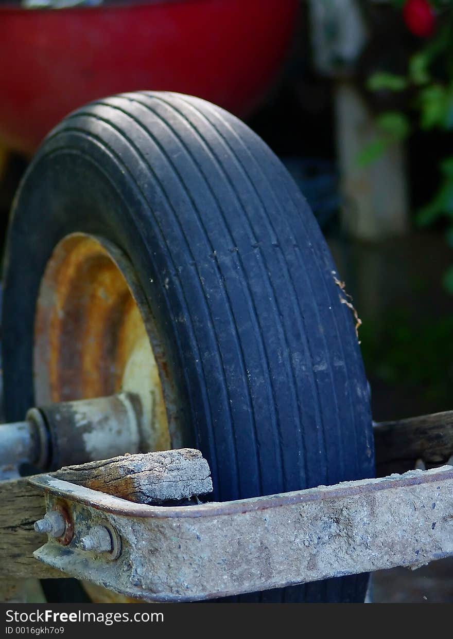 Old wheel barrel