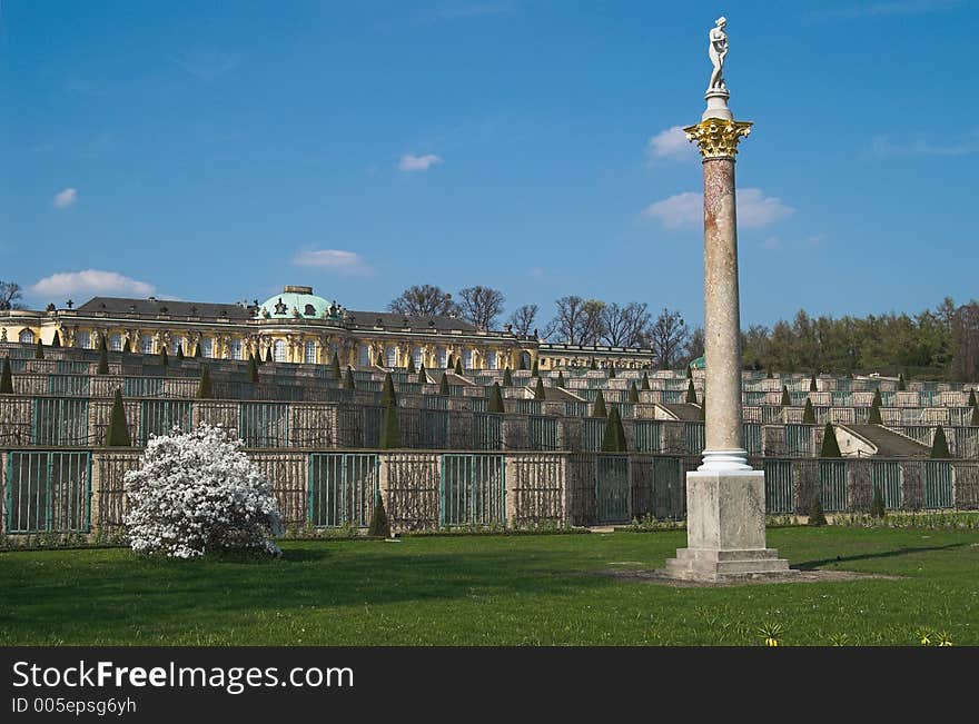 Sanssouci palace - terrace vie