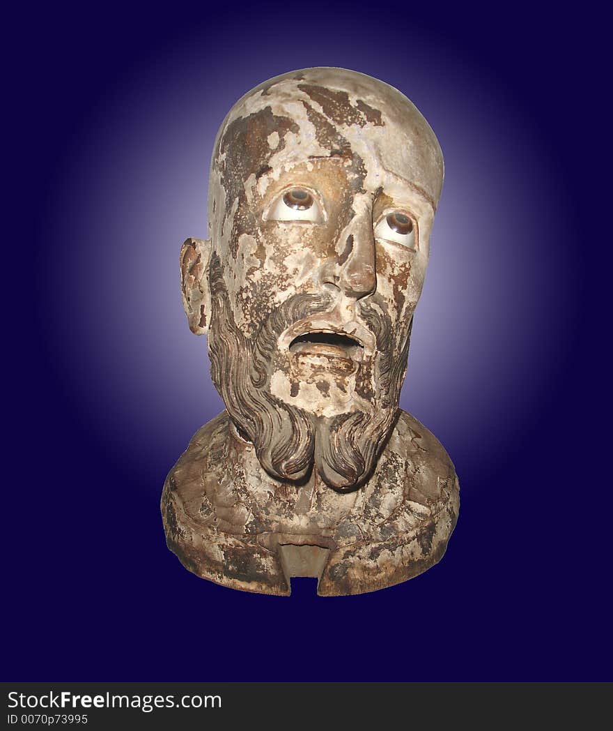 Jesus Christ antique statue head - 19th century, made in the Philippines