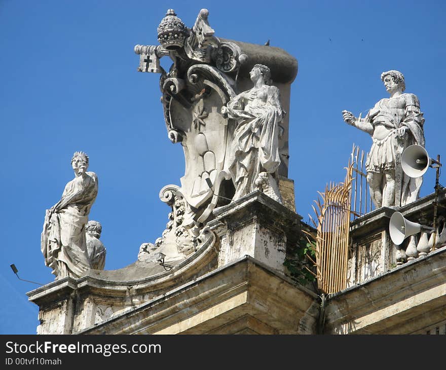 Vatican Logo and Statue in a day