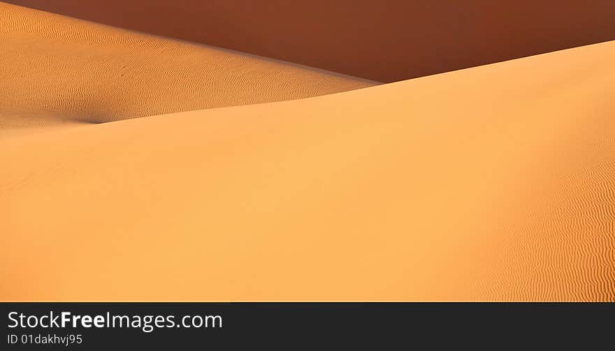 Sahara desert - magic colors during sunrise