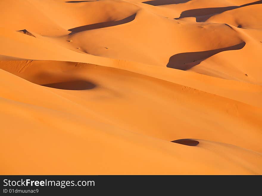 Sahara desert - magic colors during sunrise