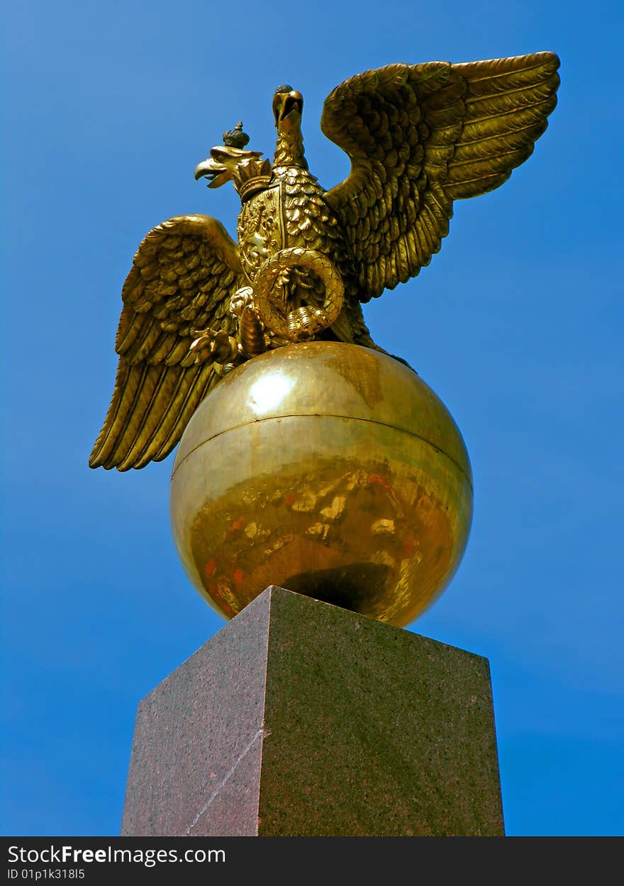 Old Russian imperial eagle over the Market Square, Helsinki, Finland. Old Russian imperial eagle over the Market Square, Helsinki, Finland.