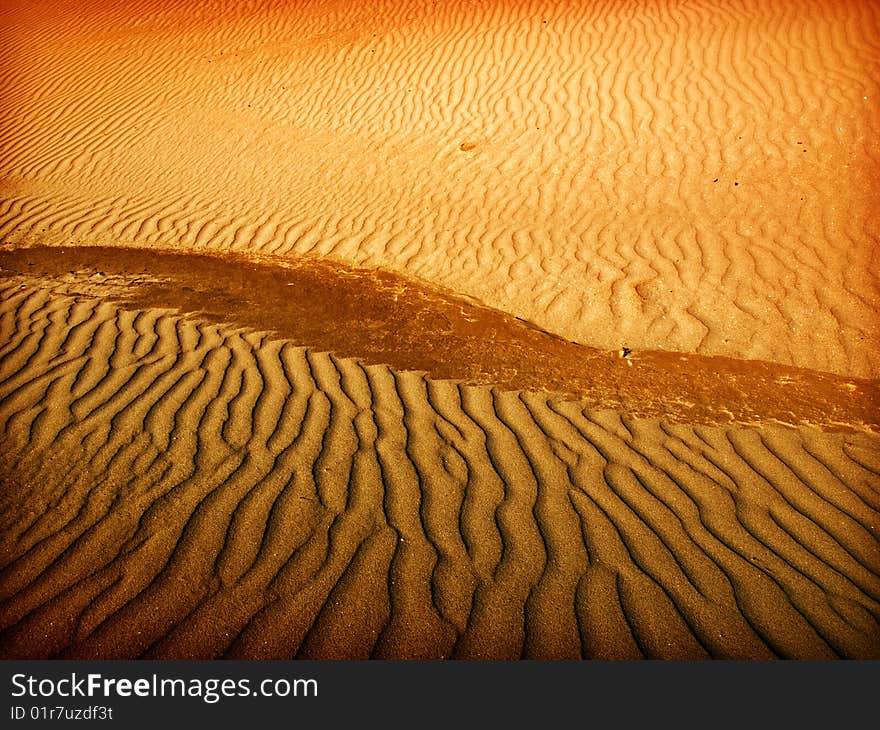 Beautiful landscape in the Sahara desert