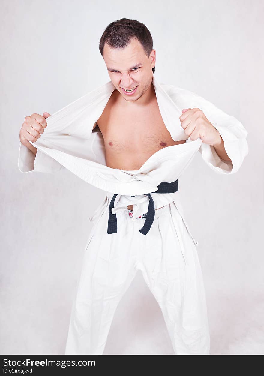 Photo of the sportsman in uniform.