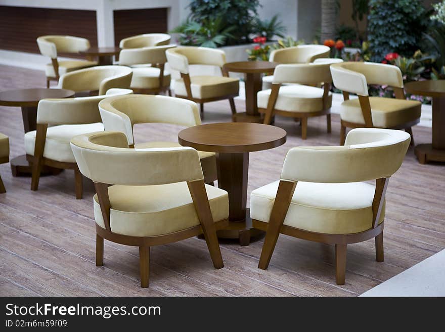 Hotel lobby and chairs