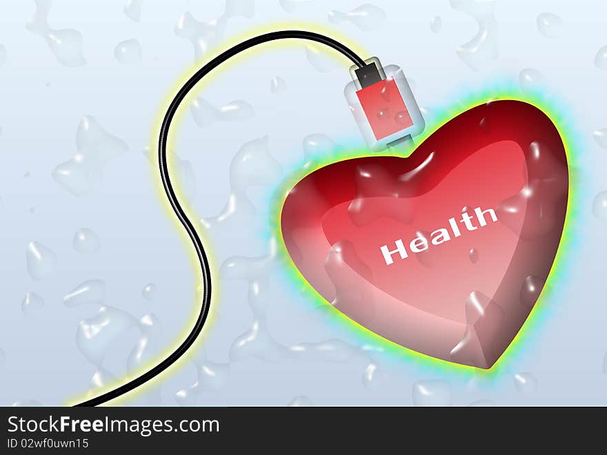 Health and heart space for text