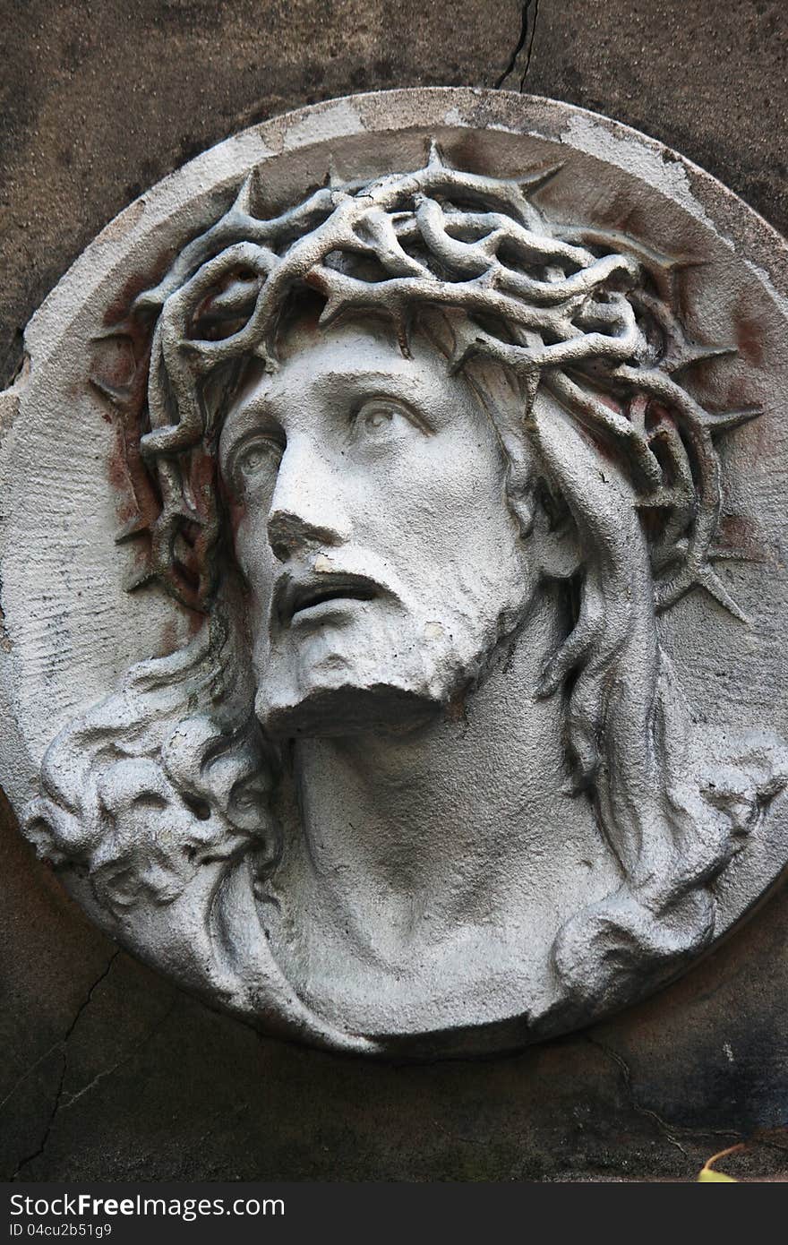 Detail of sculpture of Jesus Christ