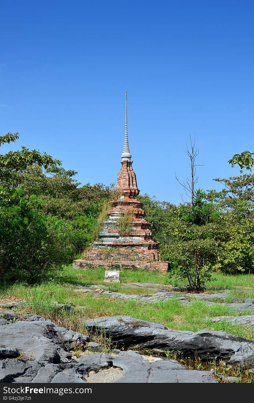 Thai pagoda at Ko sichang, chonburi, Thailand