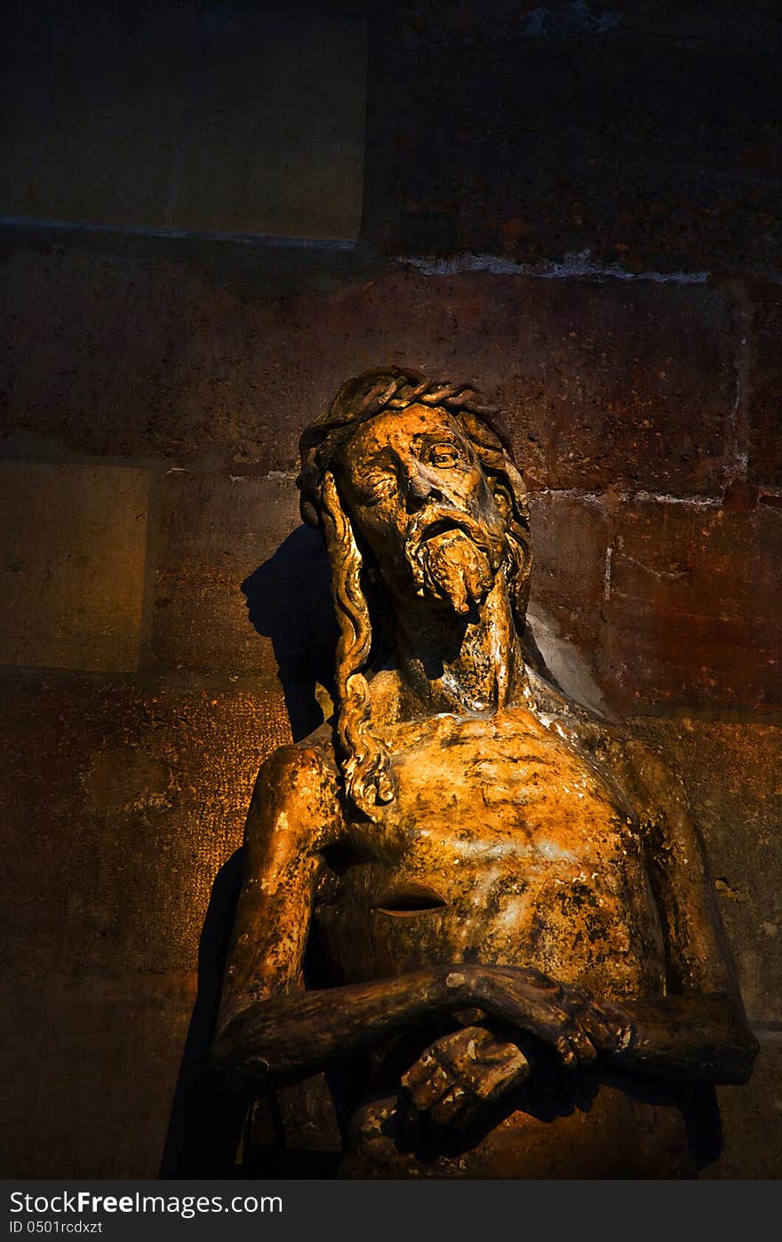 Jesus Christ statue in a gothic church. Jesus Christ statue in a gothic church