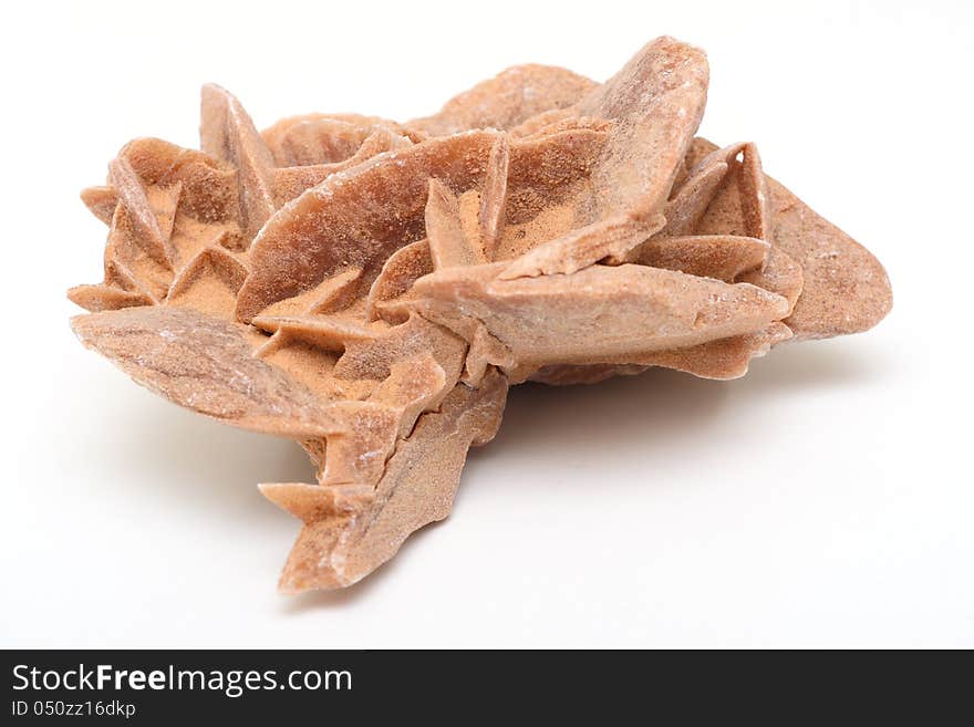 Desert rose isolated low angle