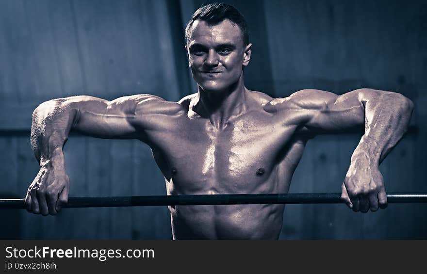 Athlete doing pull ups