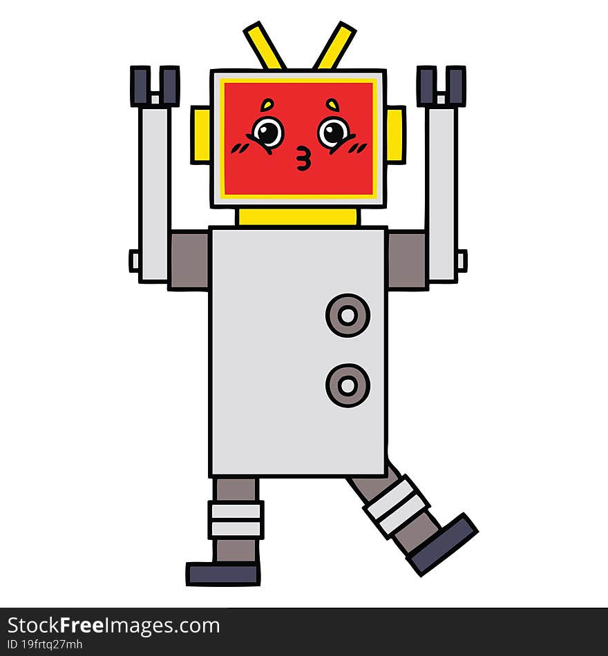 cute cartoon of a robot. cute cartoon of a robot