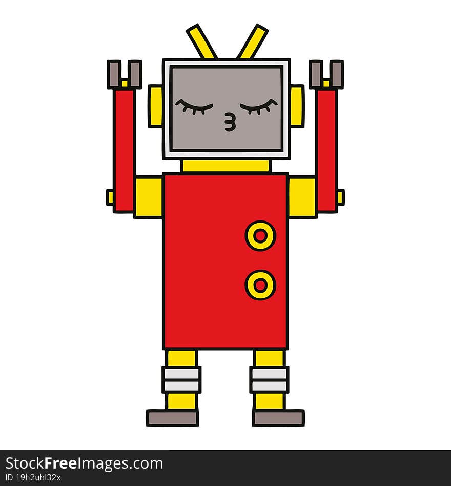 cute cartoon of a robot. cute cartoon of a robot