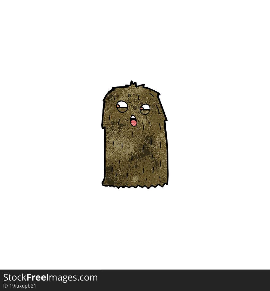 cartoon hairy monster