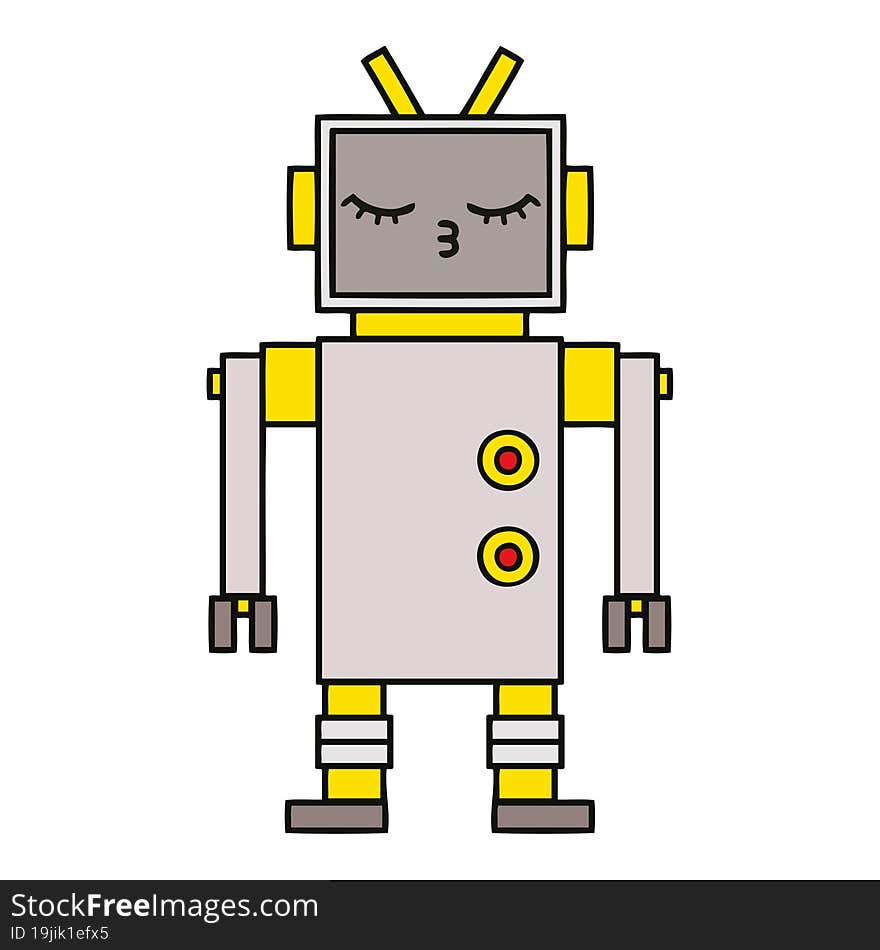 cute cartoon of a robot. cute cartoon of a robot