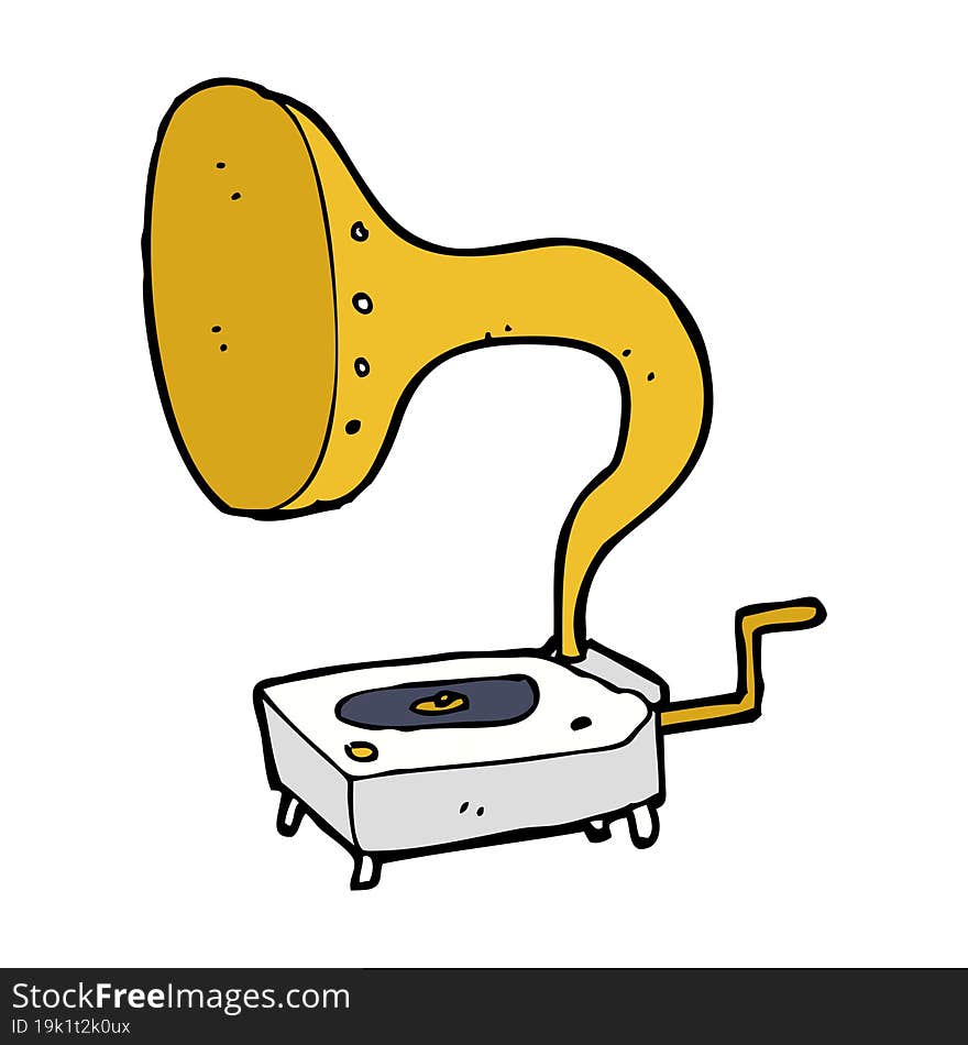 cartoon gramophone