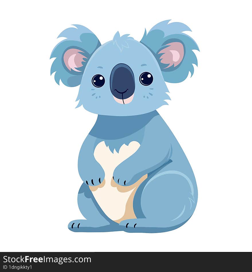 Little cute coAla character. Australian koala.Generated AI