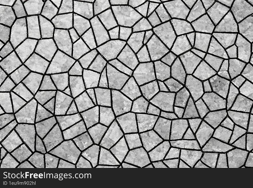 Cracked concrete ground broken at floor. Generative AI Illustration