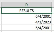 Date formula results