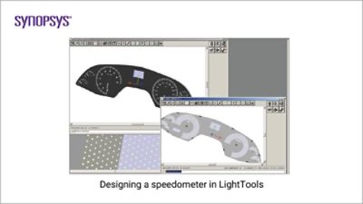 Speedometer and dashboard modeled in LightTools | Synopsys