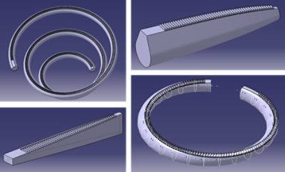 Light guide examples in the Light Guide Designer Module for LucidShape CAA V5 Based | Synopsys